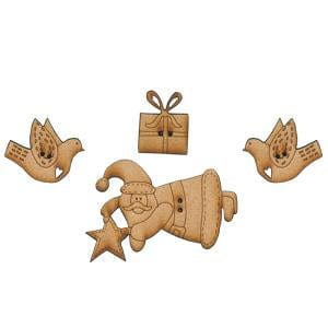 Lynette Anderson Buttons Lynette Anderson Designs Flying Santa Button Pack - The Sewing Studio