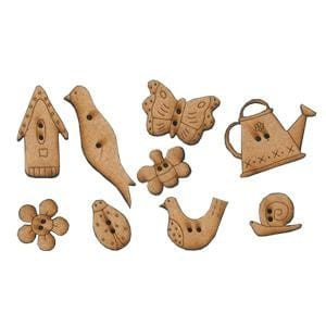 Lynette Anderson Buttons Lynette Anderson Designs Garden Scenes Love To Garden Button Pack - The Sewing Studio
