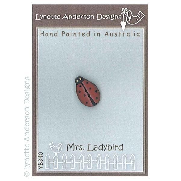 Lynette Anderson Buttons Lynette Anderson Designs Mrs Ladybird Button - The Sewing Studio