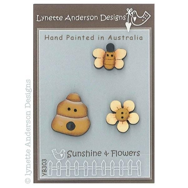 Lynette Anderson Buttons Lynette Anderson Designs Sunshine And Flowers Button Pack - The Sewing Studio