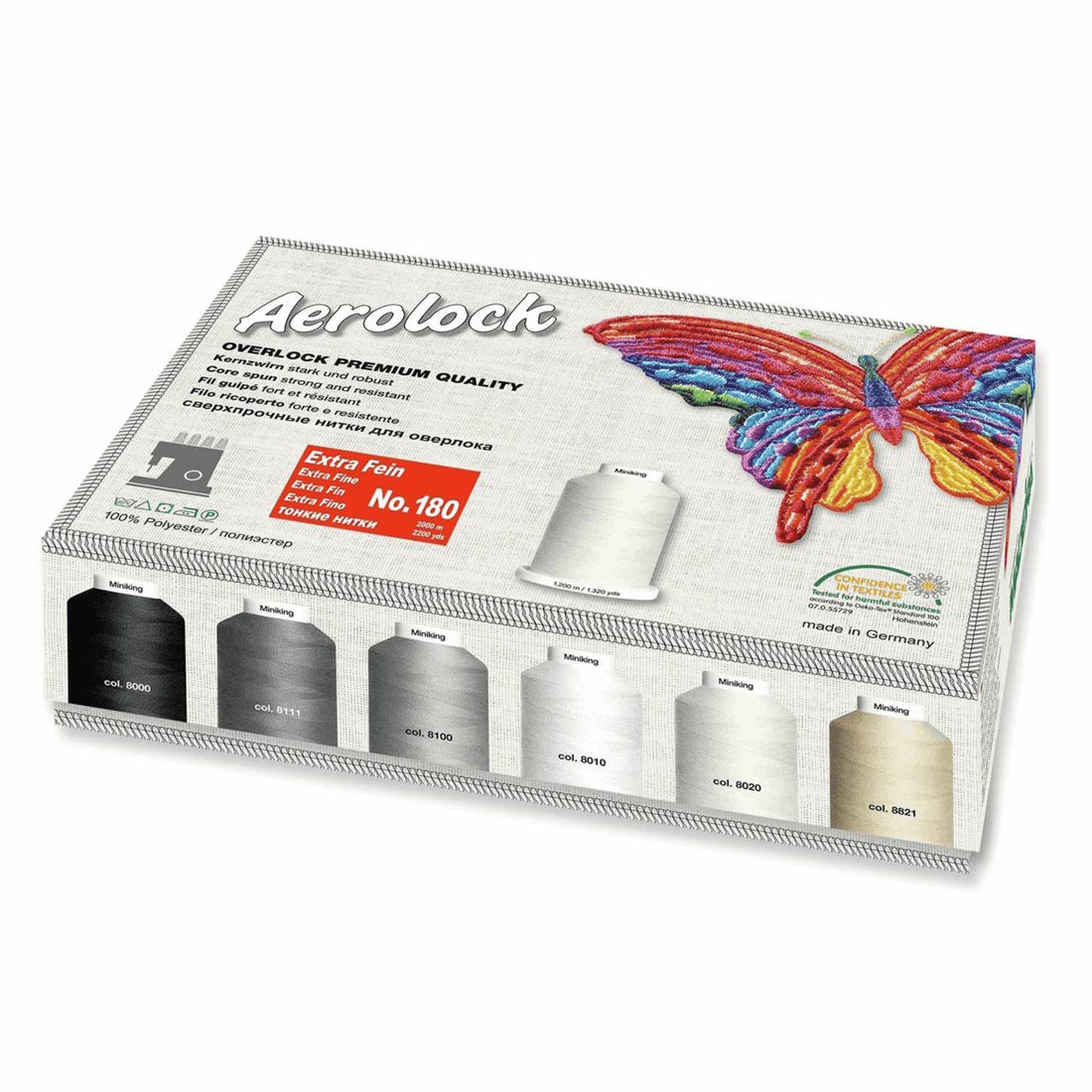 Madeira Threads Madeira Overlock Extra Fine Thread Aerolock 2000m Large Box - The Sewing Studio