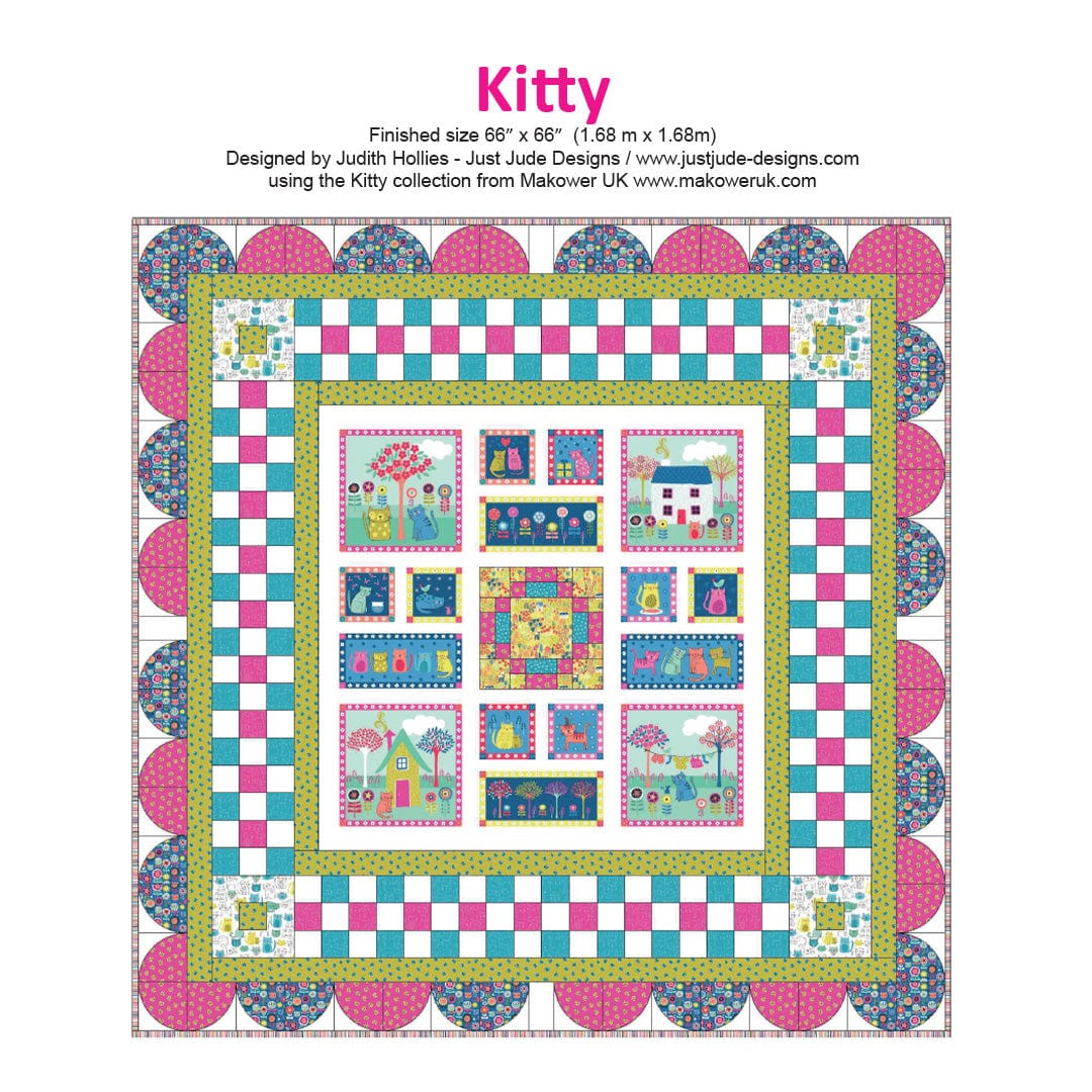 Makower Download Free Pattern: Kitty Quilt - The Sewing Studio