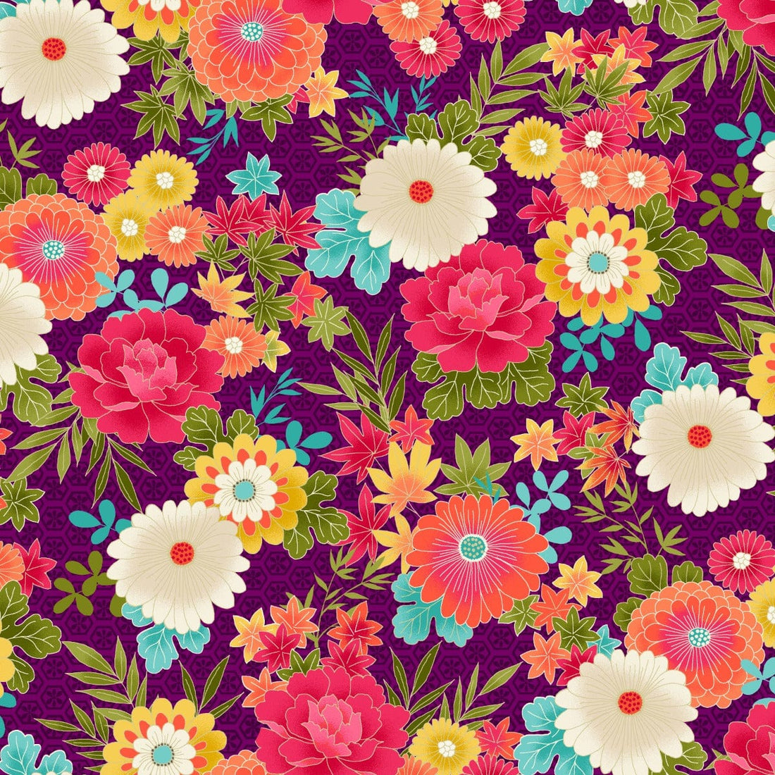 Makower Fabric Makower Fabric Hikari Floral 2516 L - The Sewing Studio