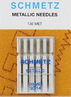 Schmetz Sewing Machine Needles Metallic Size 90/14 Pack of 5