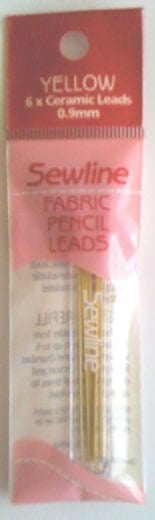 Michael Miller Pens Pencils Markers Sewline Fabric Pencil Refill Case: Yellow - The Sewing Studio