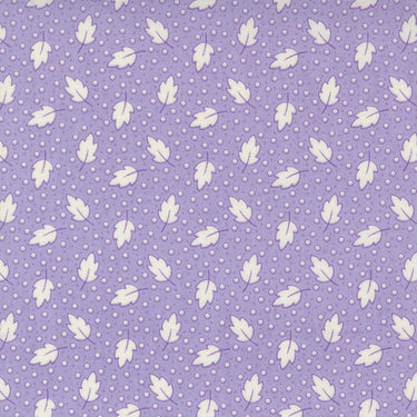 Moda 30S Playtime Fabric Leafy Polka Lilac 33635-12