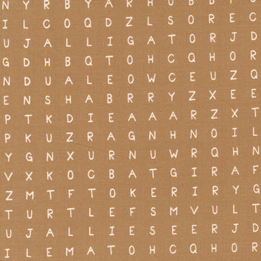 Moda Abc Xyz Fabric Word Search Gold 20818-15