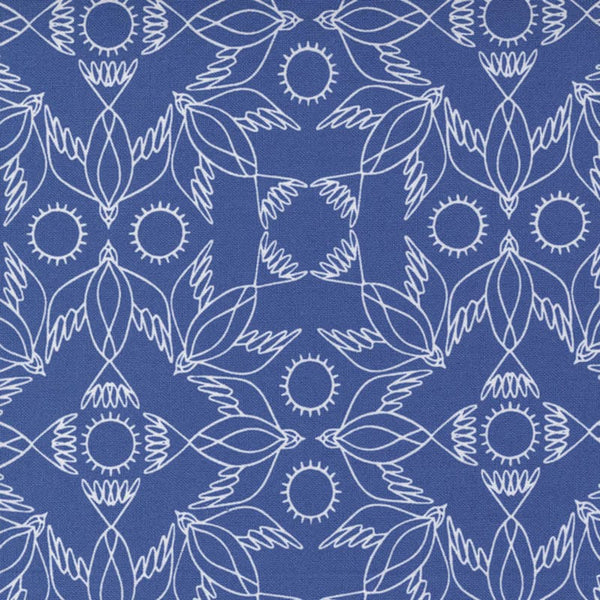Moda Birdsong Fabric Kaleidoscope Bluebird 48355-15