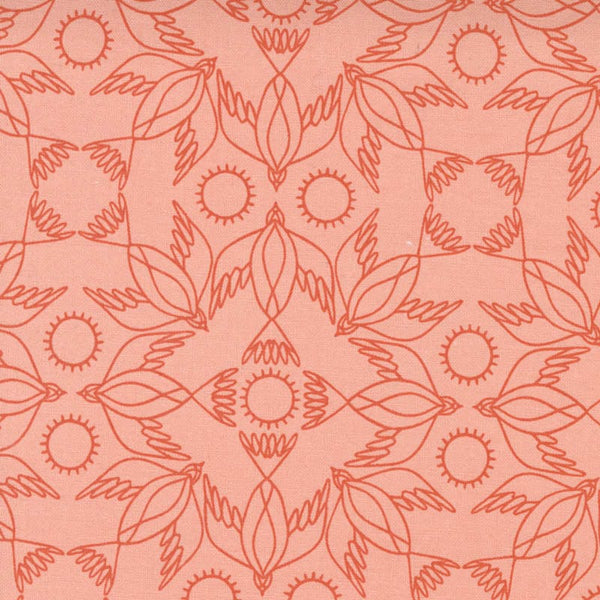 Moda Birdsong Fabric Kaleidoscope Peach 48355-12