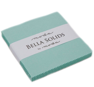 Moda Fabric Bella Solids Charm Pack Aqua