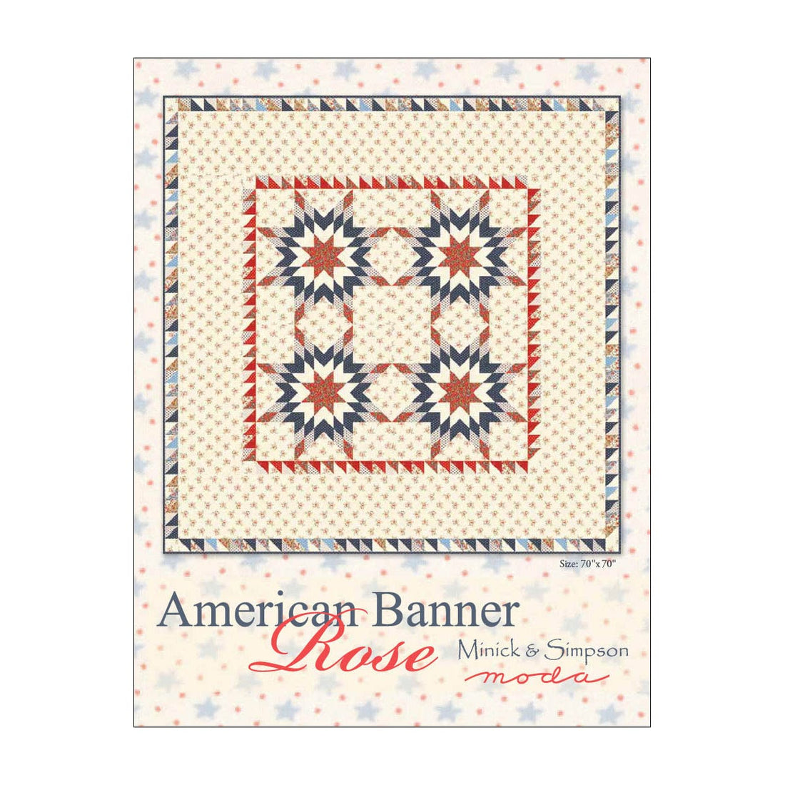 Moda Download Free Pattern: American Banner Rose - The Sewing Studio