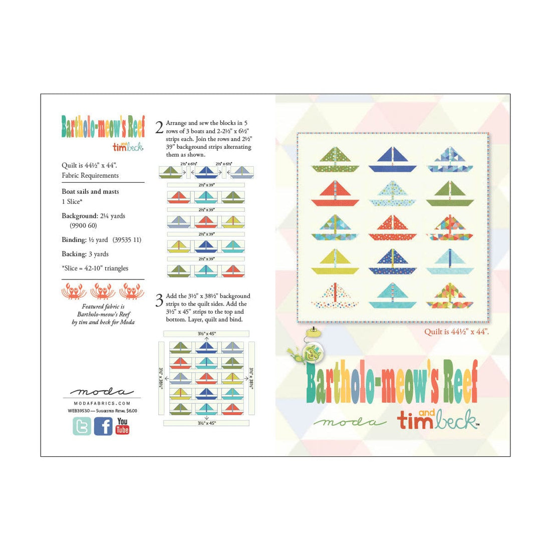 Moda Download Free Pattern: Bartholo Meows Reef - The Sewing Studio