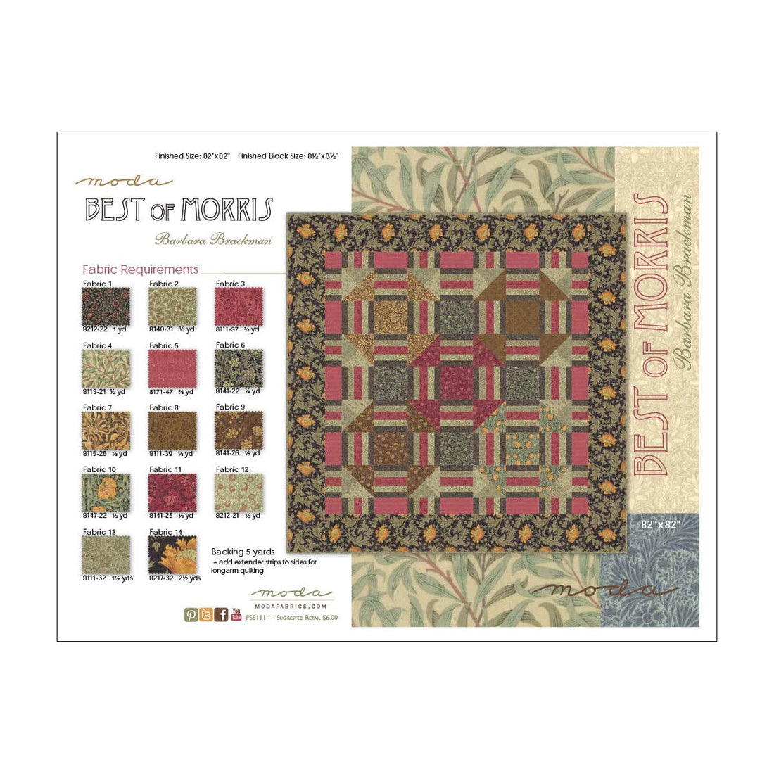 Moda Download Free Pattern: Best Of Morris - The Sewing Studio