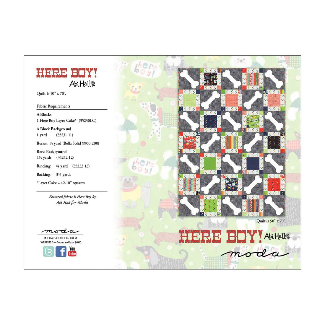 Moda Download Free Pattern: Here Boy Quilt - The Sewing Studio