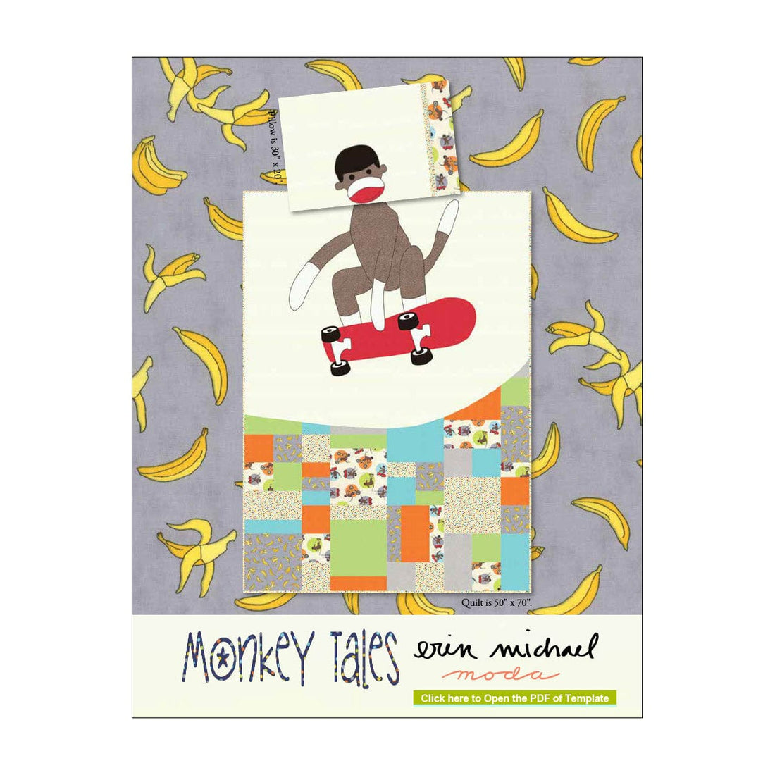 Moda Download Free Pattern: Monkey Tales Quilt & Pillow Case - The Sewing Studio