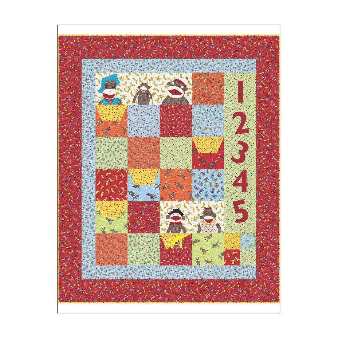 Moda Download Free Pattern: Sock Monkey Quilt - The Sewing Studio