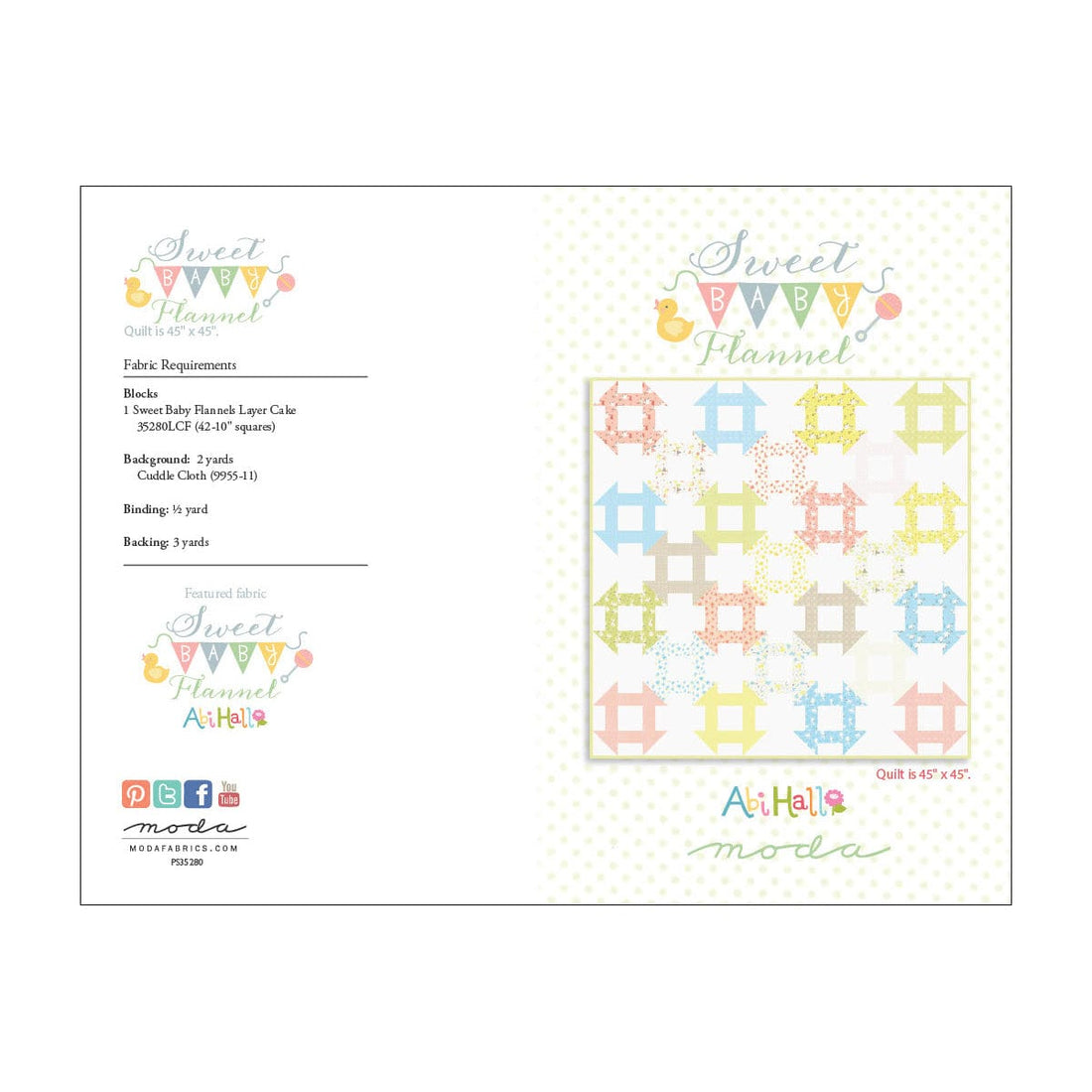 Moda Download Free Pattern: Sweet Baby Flannels Quilt - The Sewing Studio