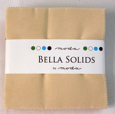 Moda Fabric Bella Solids Charm Pack Natural