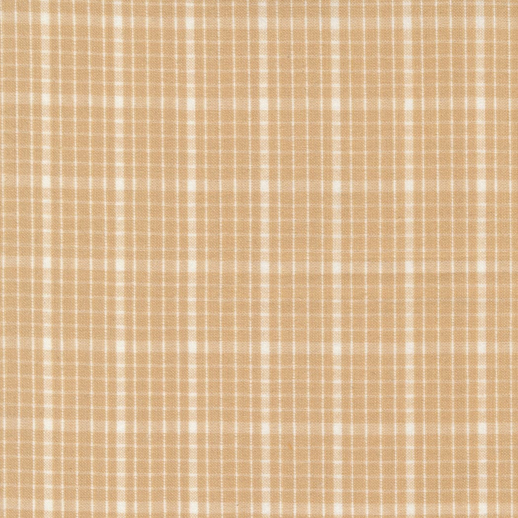 Moda Fabric Homemade Homespuns Woven Check Tan 9660 11 - The Sewing Studio