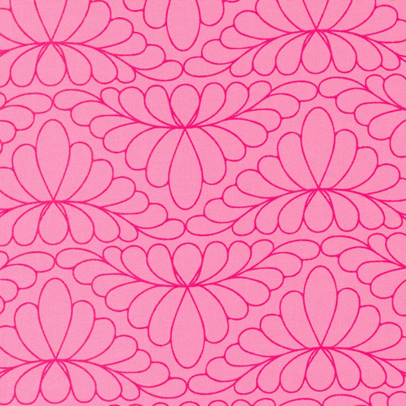 Moda Fabric Moda Rainbow Sherbet Feather Arc Bubblegum 45020-38 - The Sewing Studio