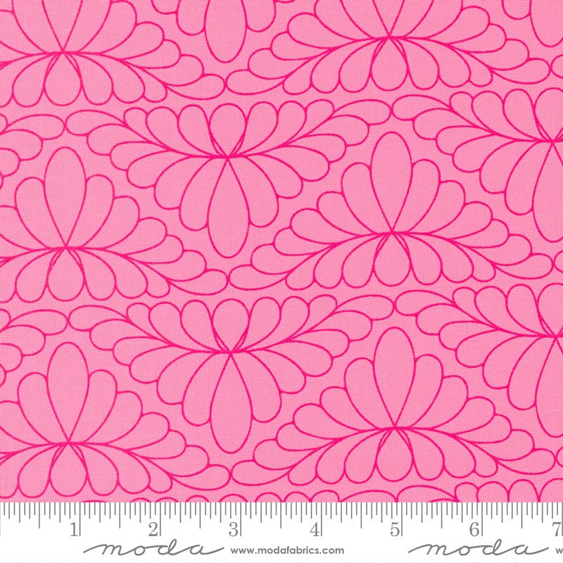 Moda Fabric Moda Rainbow Sherbet Feather Arc Bubblegum 45020-38 - The Sewing Studio