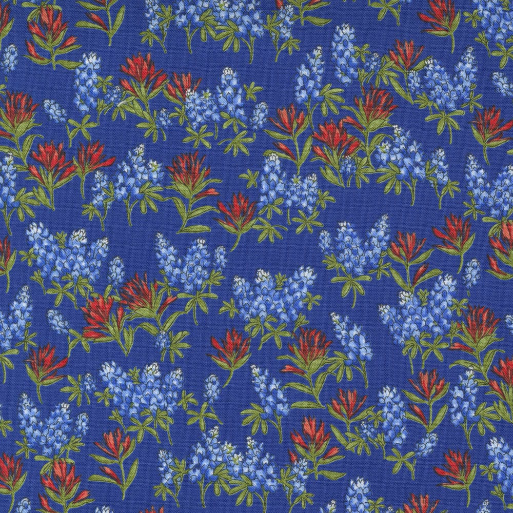 Moda Fabric Moda Wildflowers Floral Bluebonnets Bluebonnet Fabric 33622 12 - The Sewing Studio
