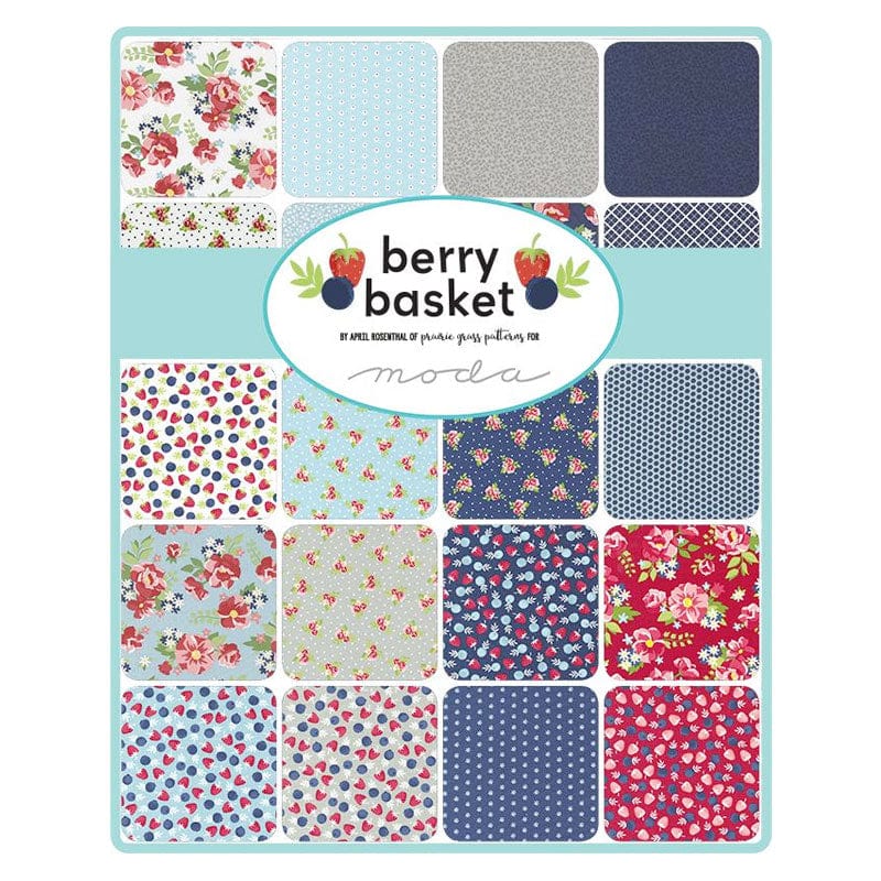 Moda Fabric Pre Cuts Moda Berry Basket Fat Quarter Pack 32 Piece 24150AB - The Sewing Studio