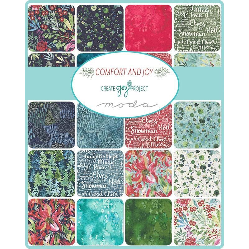 Moda Fabric Pre Cuts Moda Comfort And Joy Fat Quarter Bundle 30 Piece 39750AB - The Sewing Studio