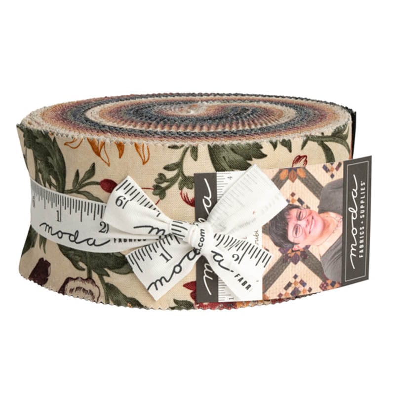 Moda Fabric Pre Cuts Moda Daffodils And Dragonflies Jelly Roll 9700JR - The Sewing Studio