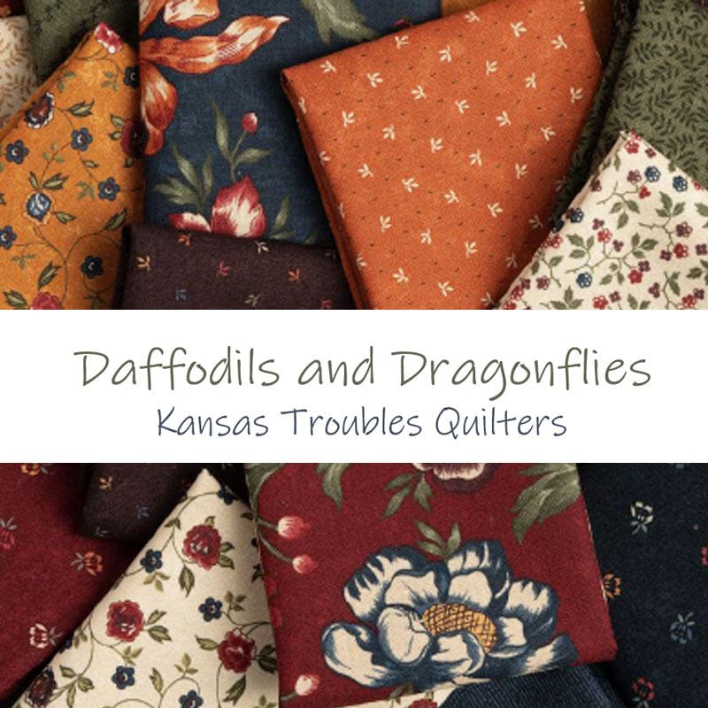 Moda Fabric Pre Cuts Moda Daffodils And Dragonflies Jelly Roll 9700JR - The Sewing Studio