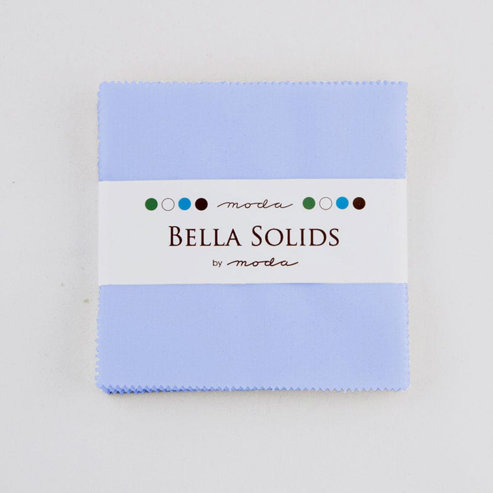 Moda Fabric Pre Cuts Moda Fabric Bella Solids Charm Pack Baby Blue - The Sewing Studio
