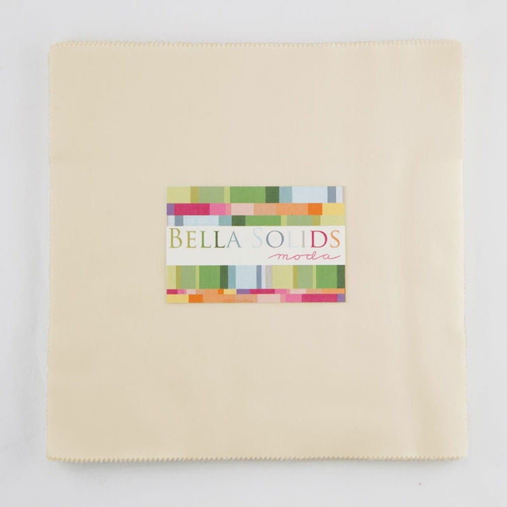 Moda Fabric Pre Cuts Moda Fabric Bella Solids Junior Layer Cake Natural - The Sewing Studio