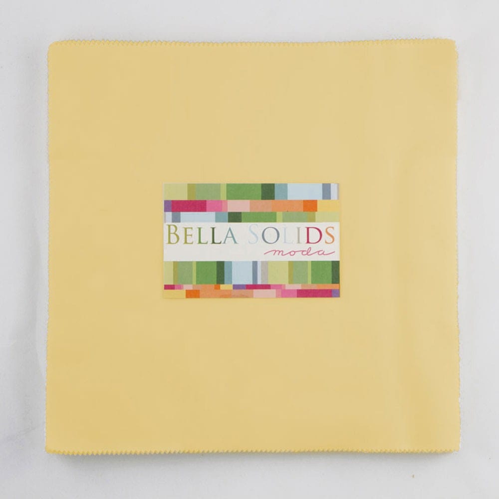 Moda Fabric Pre Cuts Moda Fabric Bella Solids Junior Layer Cake Parchment - The Sewing Studio