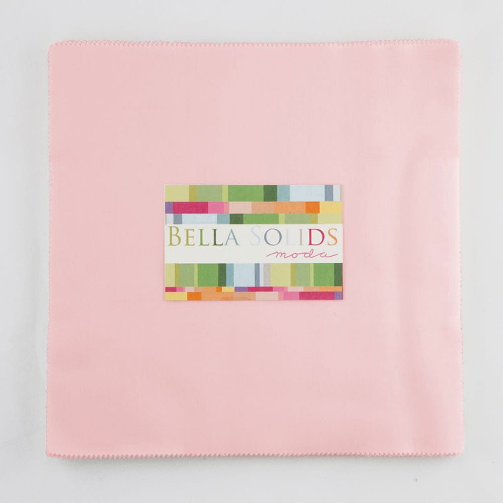 Moda Fabric Pre Cuts Moda Fabric Bella Solids Junior Layer Cake Sisters Pink - The Sewing Studio