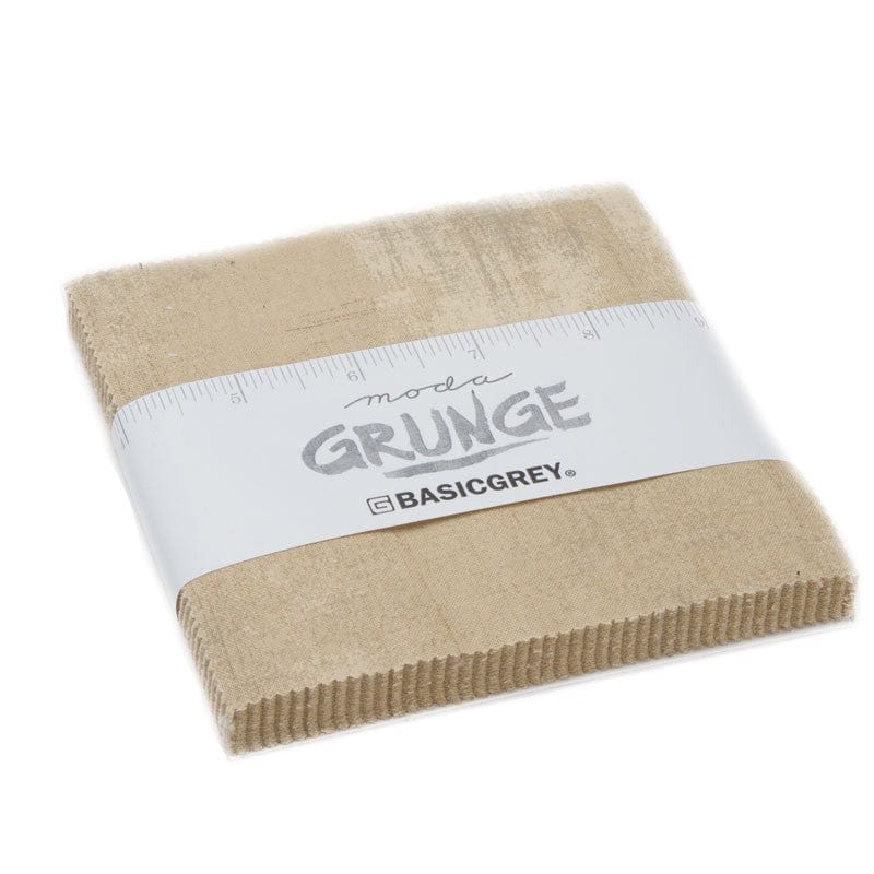 Moda Fabric Pre Cuts Moda Fabric Grunge Charm Pack Tan - The Sewing Studio