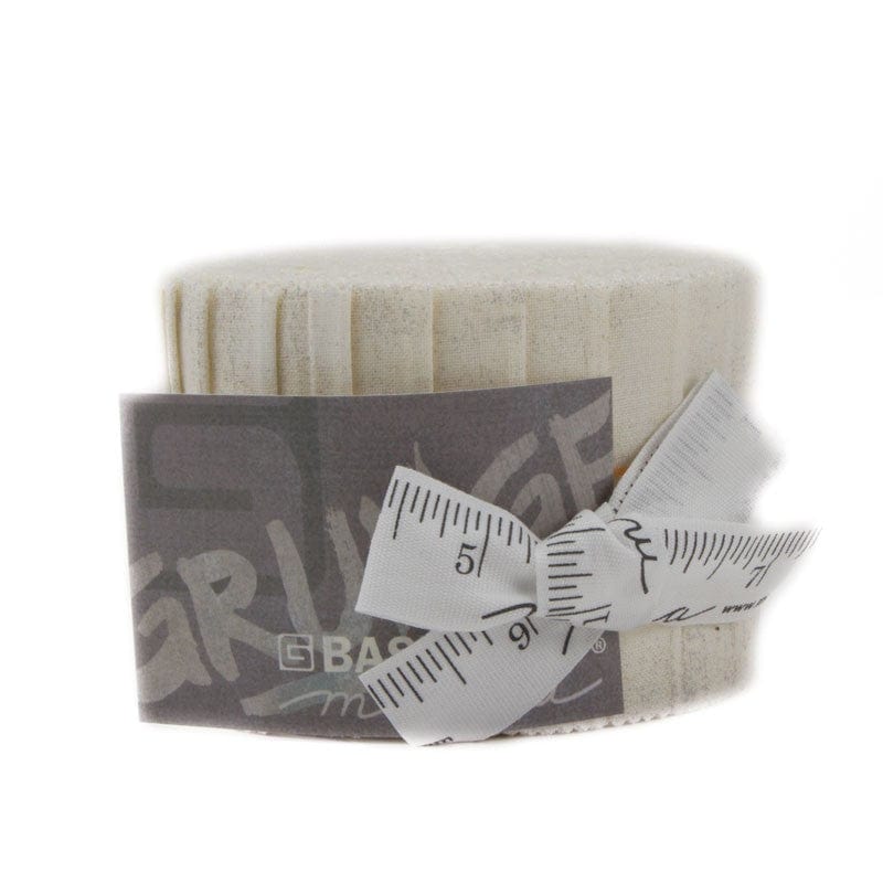 Moda Fabric Pre Cuts Moda Fabric Grunge Junior Jelly Roll Creme - The Sewing Studio