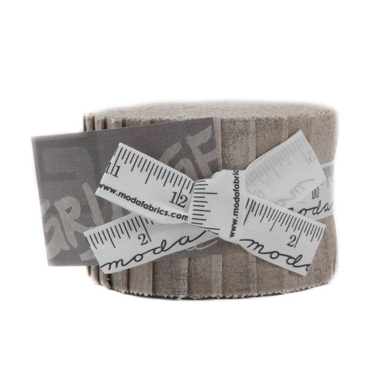 Moda Fabric Pre Cuts Moda Fabric Grunge Junior Jelly Roll Gris - The Sewing Studio