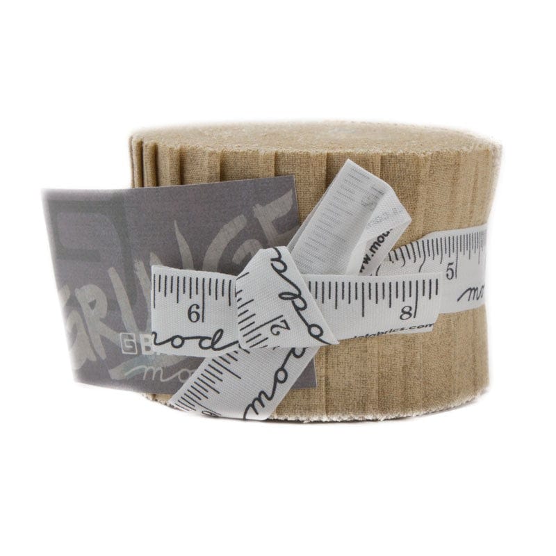 Moda Fabric Pre Cuts Moda Fabric Grunge Junior Jelly Roll Tan - The Sewing Studio