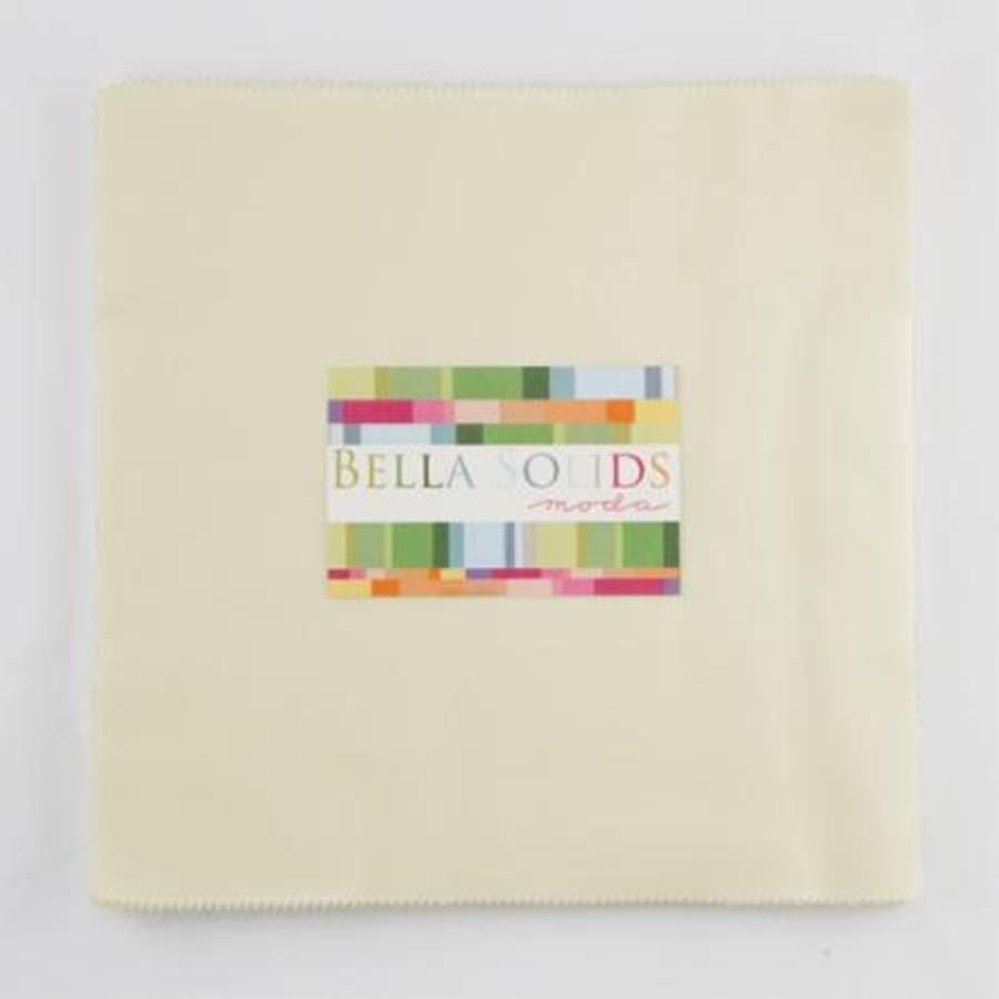 Moda Fabric Pre Cuts Moda Fabric Junior Layer Cake Bella Solid Porcelain - The Sewing Studio