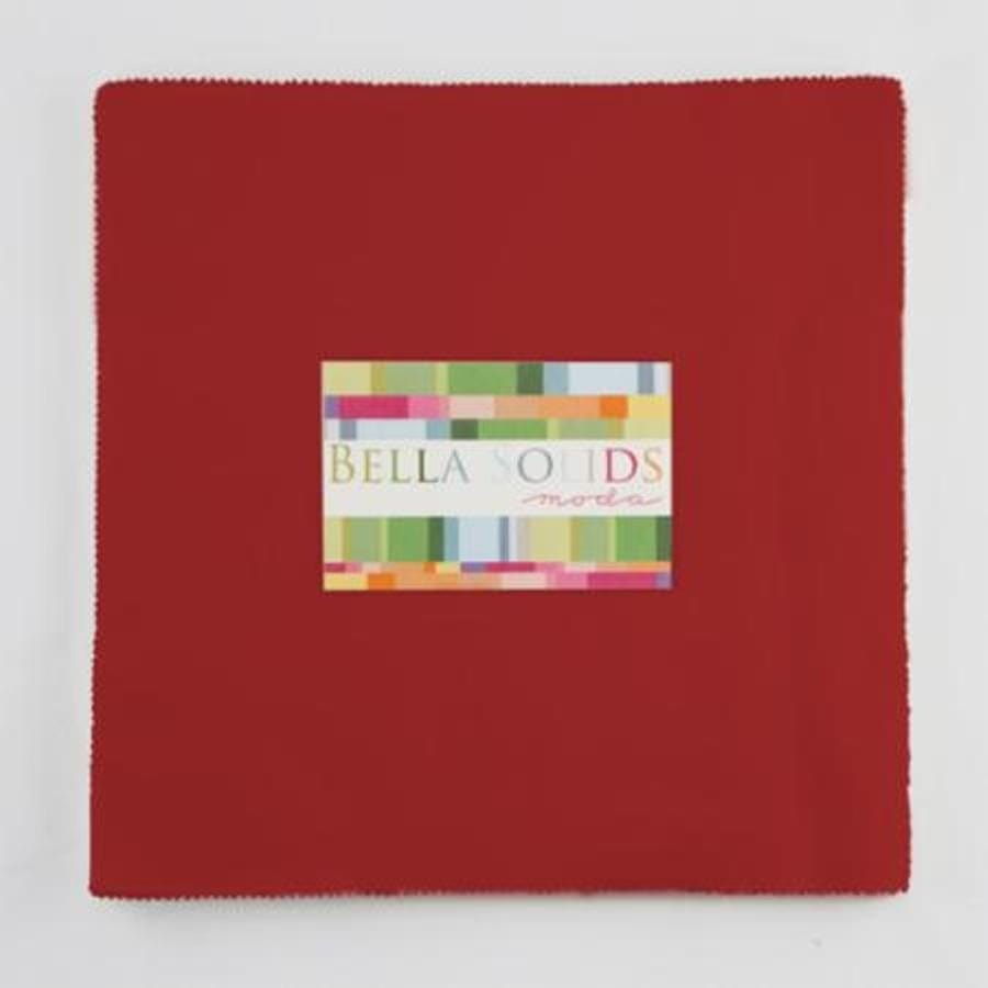 Moda Fabric Pre Cuts Moda Fabric Junior Layer Cake Bella Solid Red - The Sewing Studio