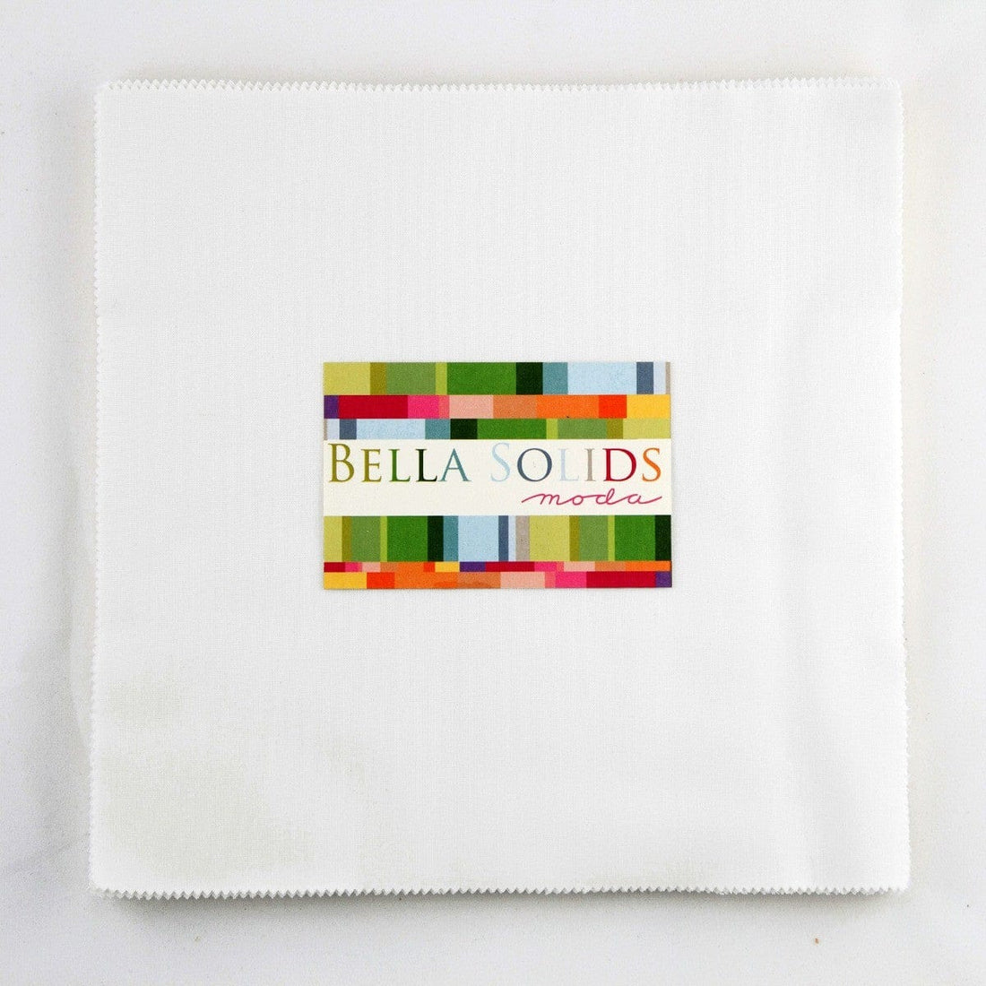Moda Fabric Pre Cuts Moda Fabric Junior Layer Cakes Bella Solids White - The Sewing Studio