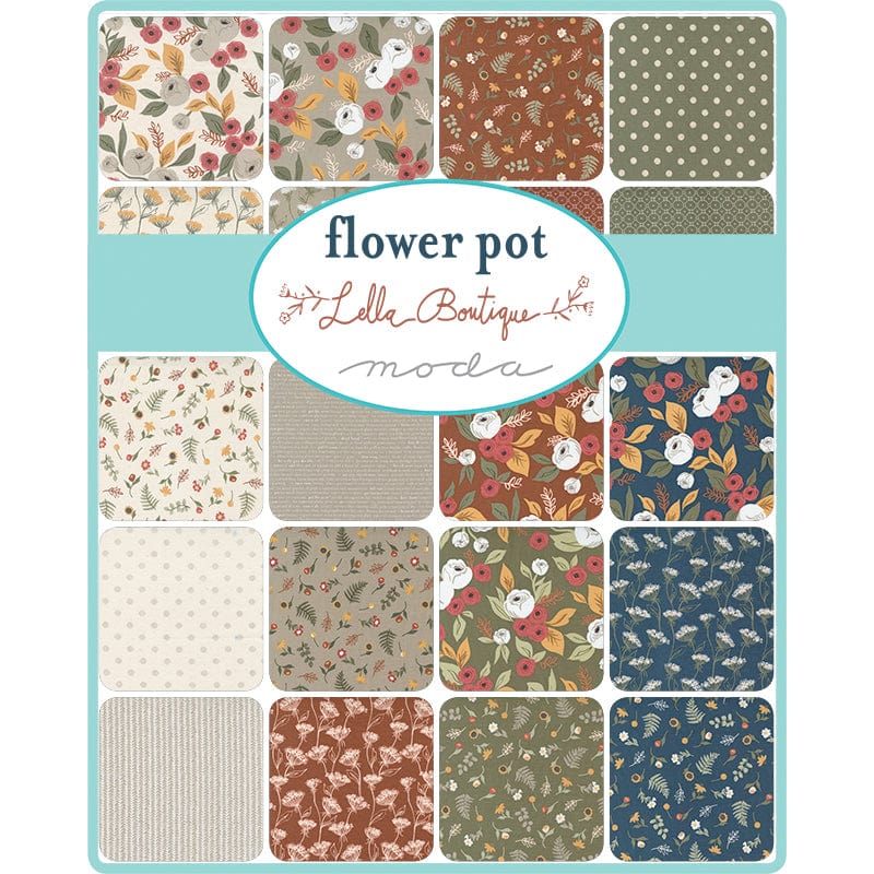 Moda Fabric Pre Cuts Moda Flower Pot Jelly Roll 5160JR - The Sewing Studio