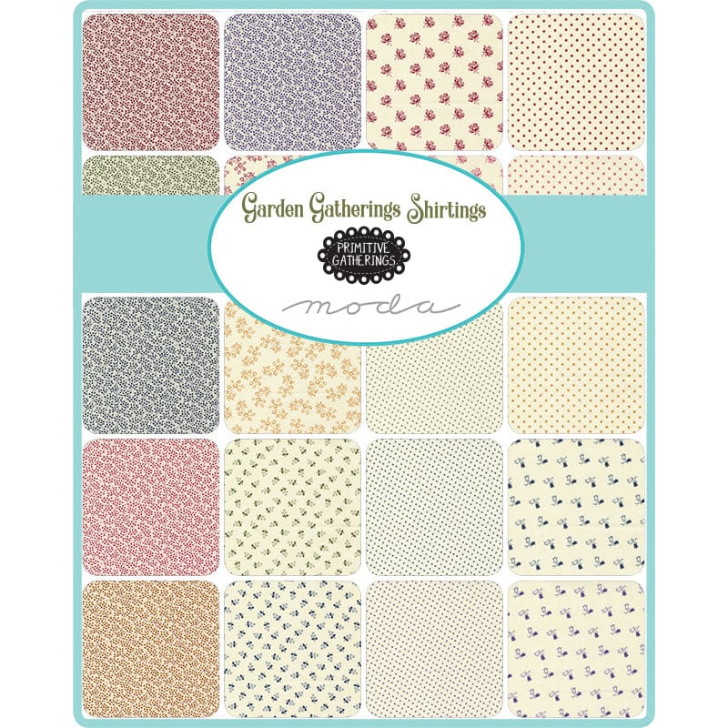 Moda Fabric Pre Cuts Moda Garden Gatherings Shirtings Layer Cake 49171LC - The Sewing Studio