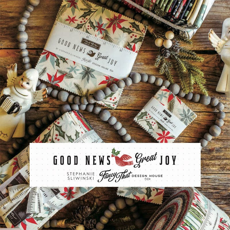 Moda Fabric Pre Cuts Moda Good News Great Joy Jelly Roll 45560JR - The Sewing Studio
