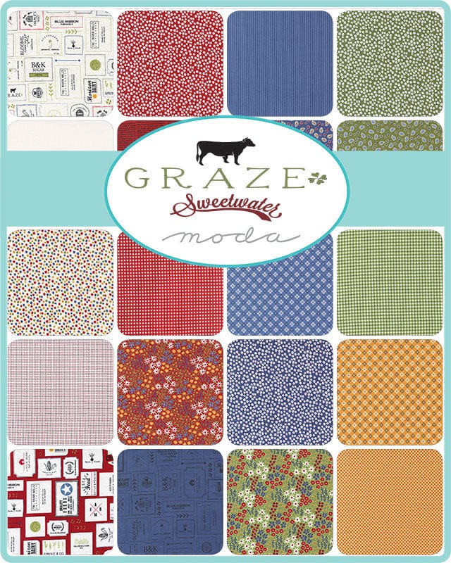 Moda Fabric Pre Cuts Moda Graze Charm Pack 55600PP - The Sewing Studio