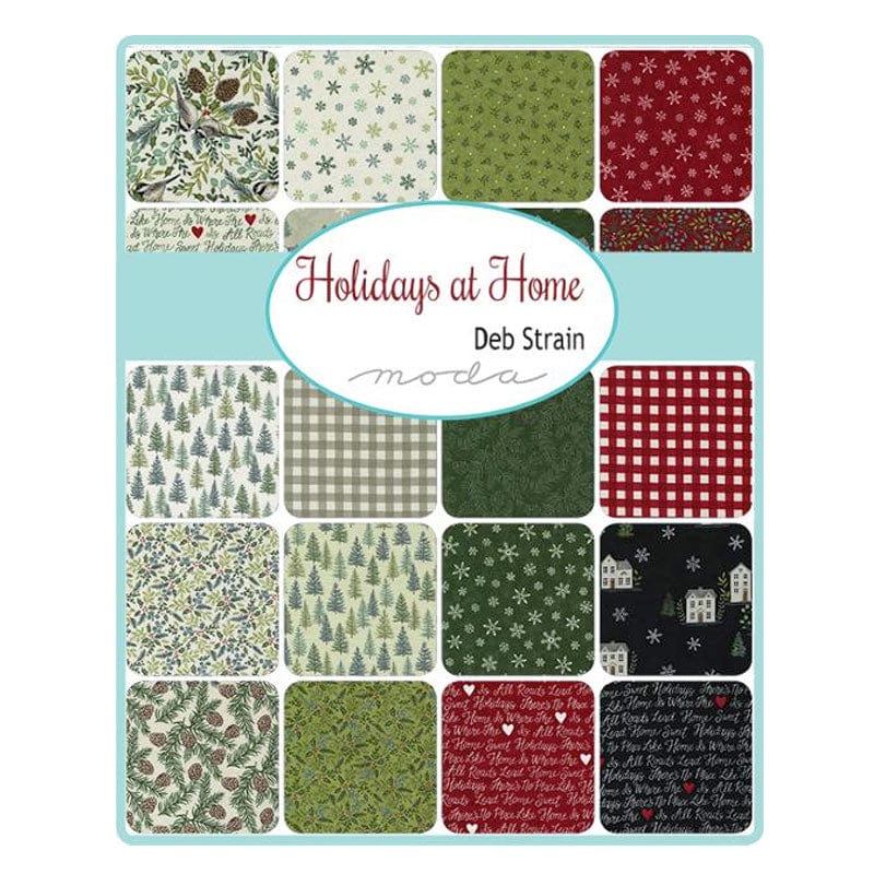 Moda Fabric Pre Cuts Moda Holidays At Home Jelly Roll 56070JR - The Sewing Studio