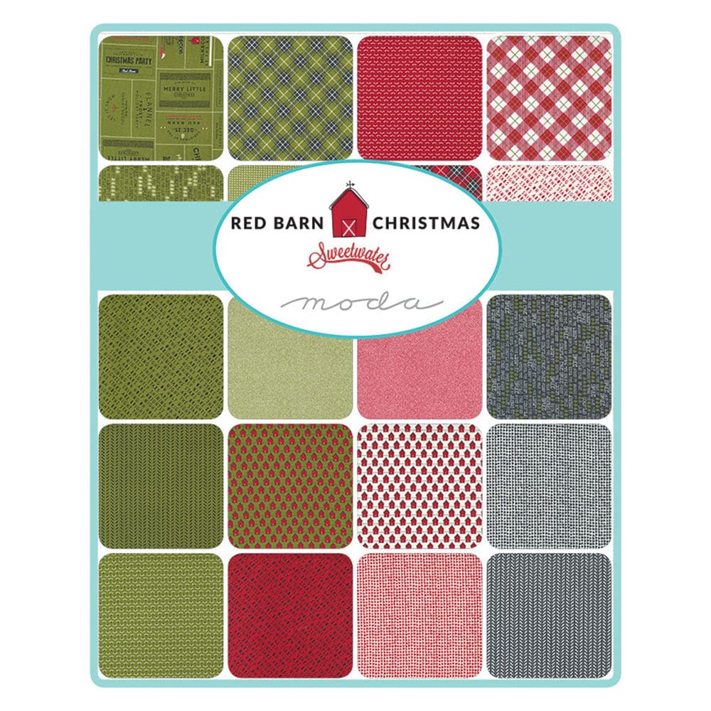 Moda Fabric Pre Cuts Moda Red Barn Christmas Fat Quarter Bundle - The Sewing Studio