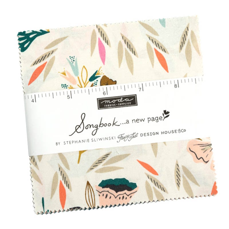 Moda Fabric Pre Cuts Moda Songbook A New Page Charm Pack 45550PP - The Sewing Studio