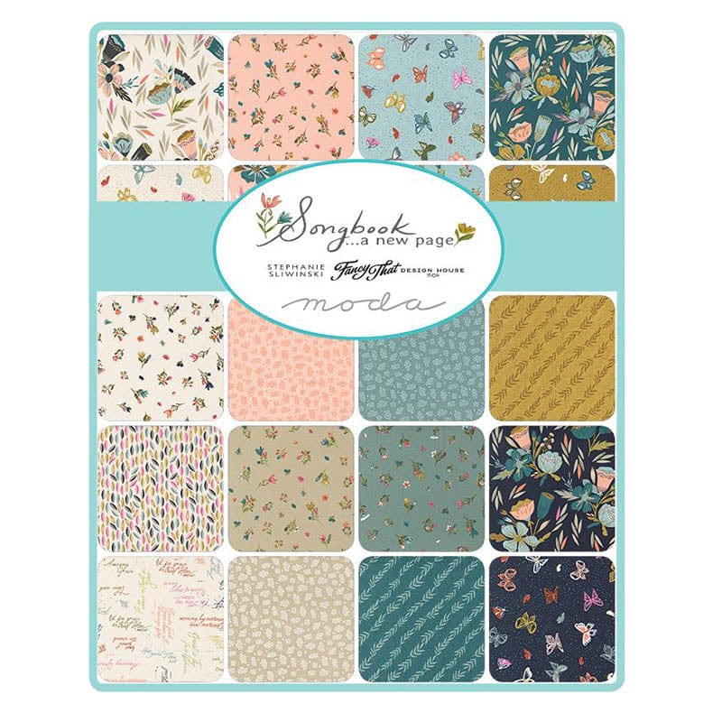 Moda Fabric Pre Cuts Moda Songbook A New Page Charm Pack 45550PP - The Sewing Studio