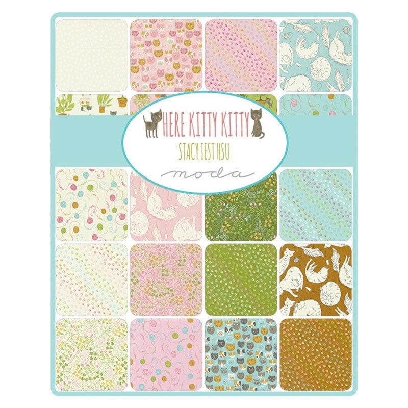 Moda Here Kitty Kitty Fat Quarter Pack 20 Piece 20830AB Swatch